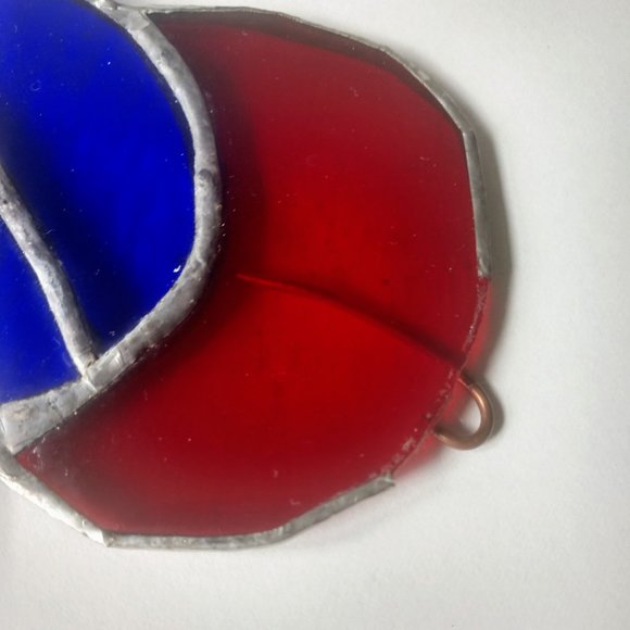 Vintage Handmade Mother Mary & Jesus Stained Glass - Picture 3 of 6